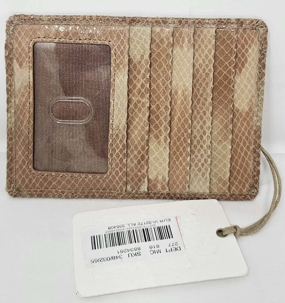NWT HOBO Euro Slide Credit Card Passport Case Slim Wallet Desert Tie Die Leather